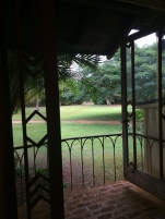 tiny patio. huge plantation.